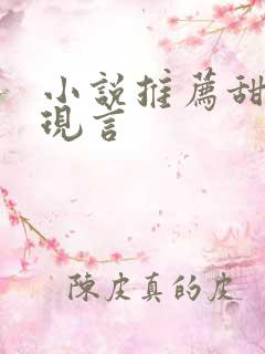 小说推荐甜宠文现言