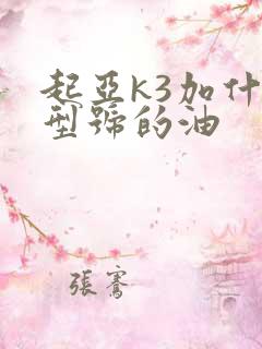 起亚k3加什么型号的油