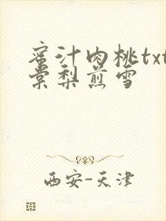 蜜汁肉桃txt棠梨煎雪