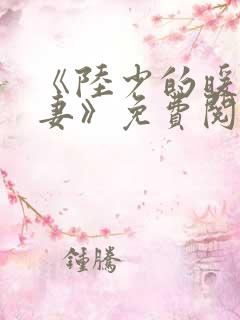 《陆少的暖婚新妻》免费阅读