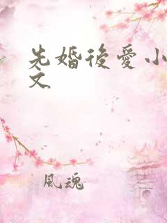先婚后爱小说推文