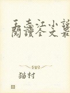 王志江小说免费阅读全文最新章节无弹窗