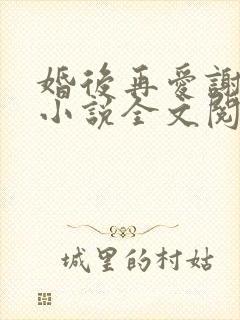 婚后再爱谢嘉珩小说全文阅读