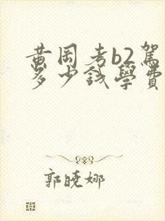 黄冈考b2驾照多少钱学费