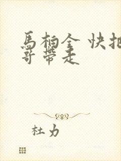 马柏全 快把我哥带走