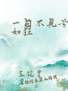 一日不见兮思之如狂