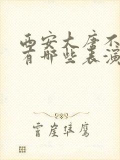 西安大唐不夜城有哪些表演