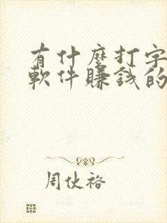 有什么打字录入软件赚钱的
