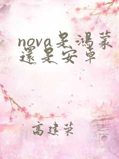 nova是鸿蒙还是安卓