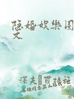隐婚娱乐圈甜宠文