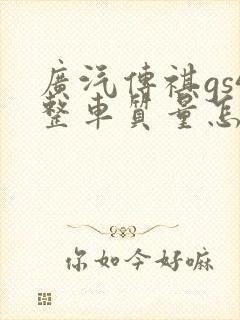 广汽传祺gs4整车质量怎么样