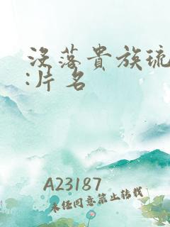 没落贵族琉璃川:片名