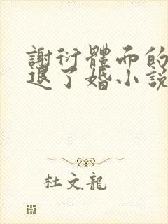 谢衍体面的和我退了婚小说