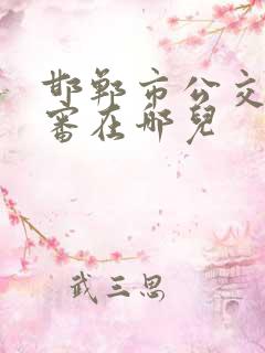 邯郸市公交卡年审在哪儿