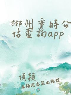 郴州实时公交到站查询app