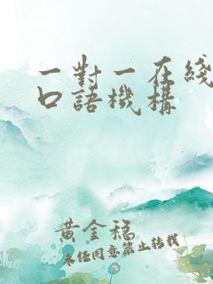 一对一在线外教口语机构 一对一在线外教口语机构