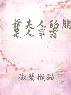 爷夫人的朋友不是人宁霜