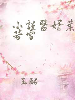 小说医婿叶凡唐若雪
