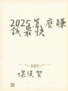 2025怎么赚钱最快