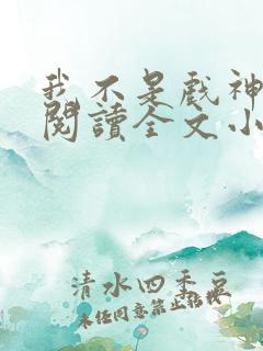我不是戏神免费阅读全文小说