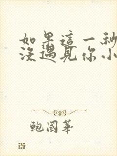 如果这一秒,我没遇见你小说txt
