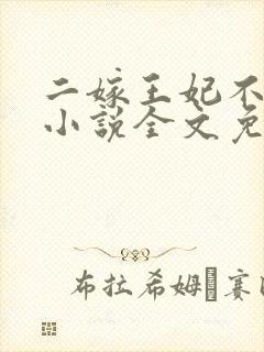 二嫁王妃不好惹小说全文免费阅读