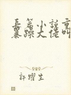 长篇小说重生后暴躁大佬叫我小祖宗