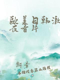欧美日韩激情午夜看片