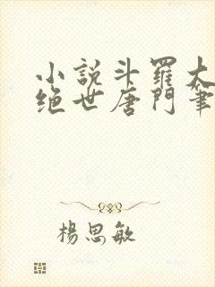 小说斗罗大陆2绝世唐门笔下文学
