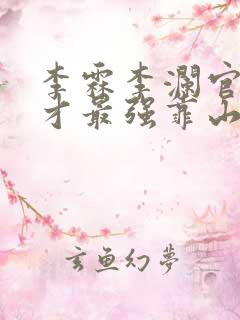 李霖李澜官场奇才最强靠山竟是我自己小说