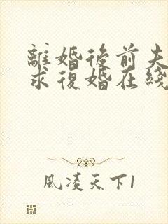 离婚后前夫哭着求复婚在线阅读小说