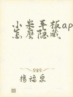 小米平板app怎么隐藏