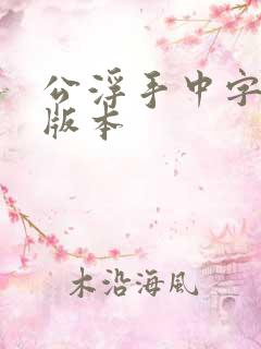 公浮手中字最新版本