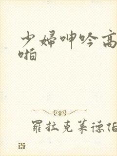 少妇呻吟高潮啪啪