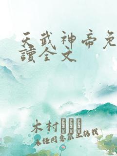 天武神帝免费阅读全文