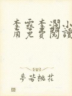 李霖李澜小说主角免费阅读正版