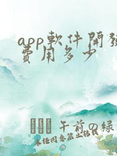 app软件开发费用多少