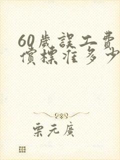 60岁误工费赔偿标准多少一天