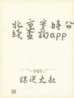 北京实时公交在线查询app