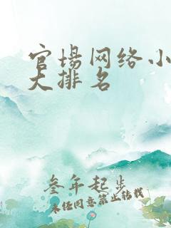官场网络小说十大排名