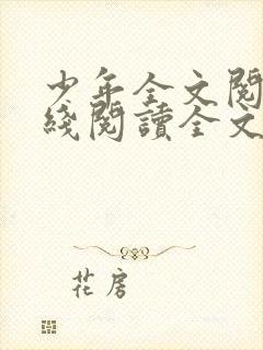 少年全文阅读在线阅读全文阅读