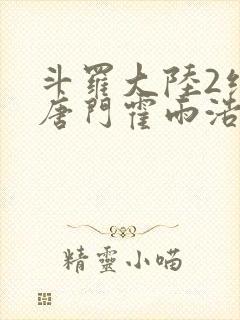 斗罗大陆2绝世唐门霍雨浩结局