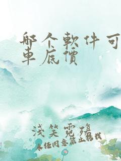 哪个软件可以查车底价