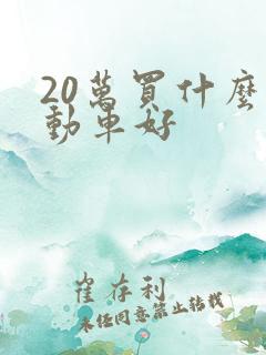 20万买什么混动车好