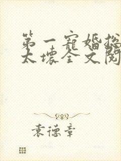 第一宠婚总裁别太坏全文阅读免费阅读
