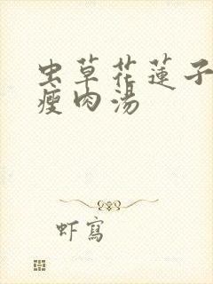 虫草花莲子百合瘦肉汤