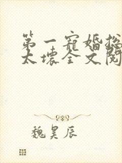 第一宠婚总裁别太坏全文阅读免费阅读