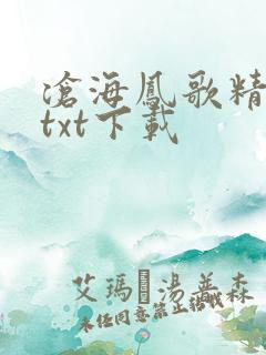 沧海凤歌精校版txt下载 沧海凤歌精校版txt下载