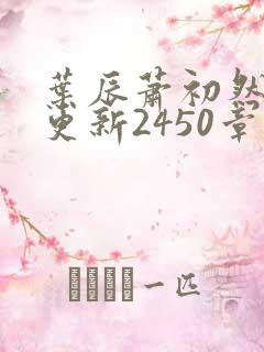 叶辰萧初然最快更新2450章程