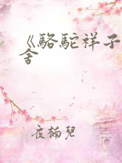 《骆驼祥子》老舍